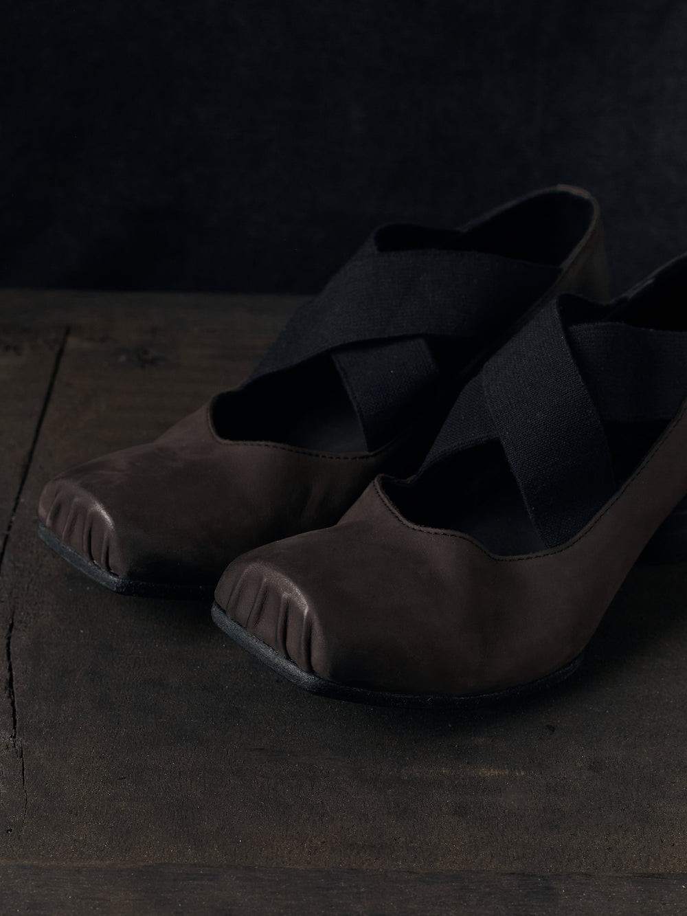 High Ballet Shoes Brown Black