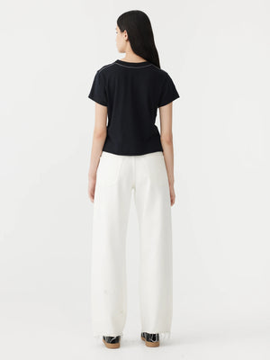Raw Edge Baby T-Shirt Black