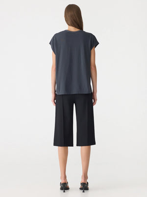 Fine Bind Scoop Neck Tank Washed Navy