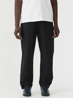 Crushed Cotton Pull On Pant Black