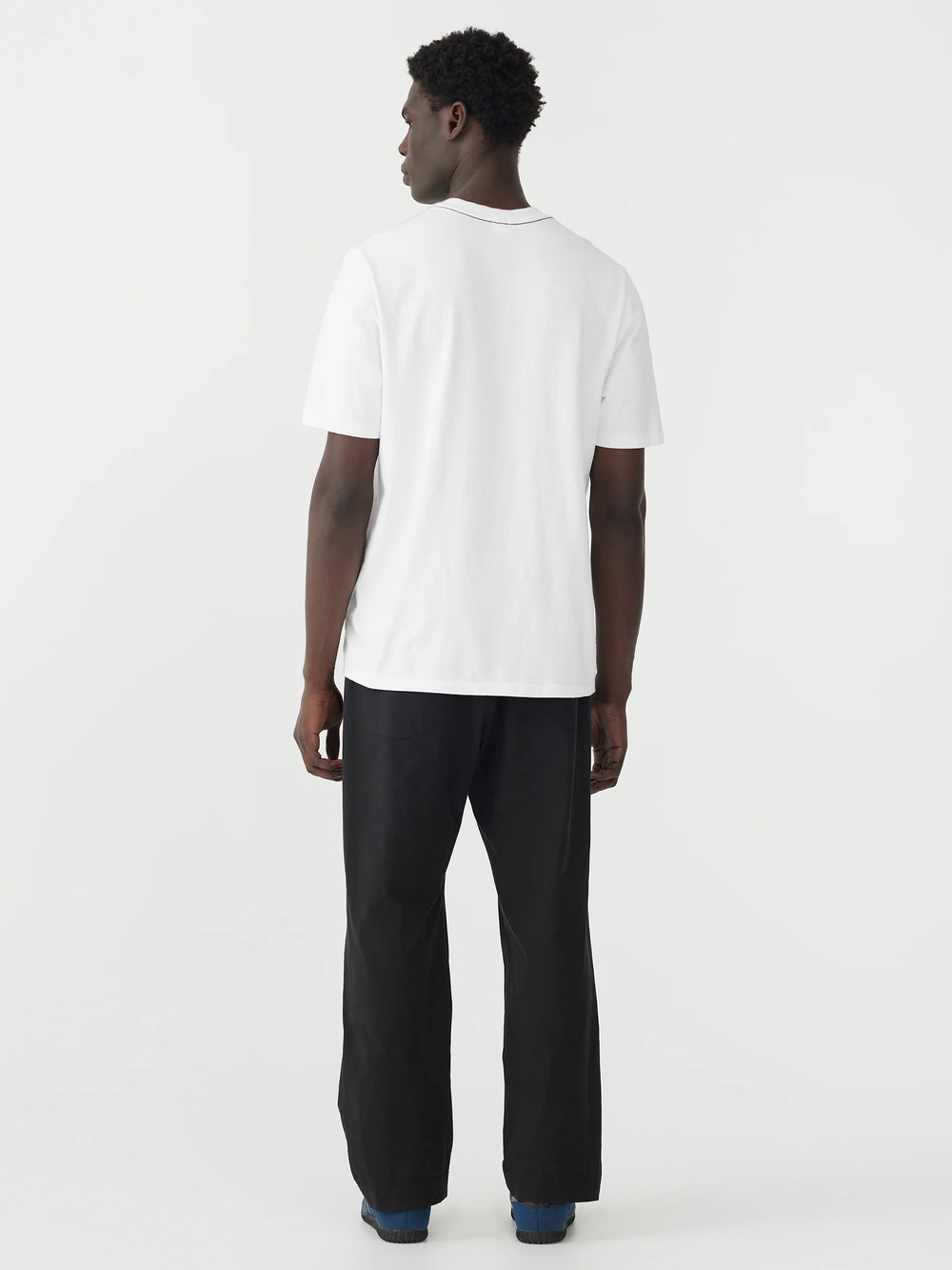 Crushed Cotton Pull On Pant Black