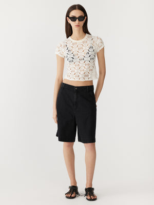 Denim Bermuda Short Washed Black