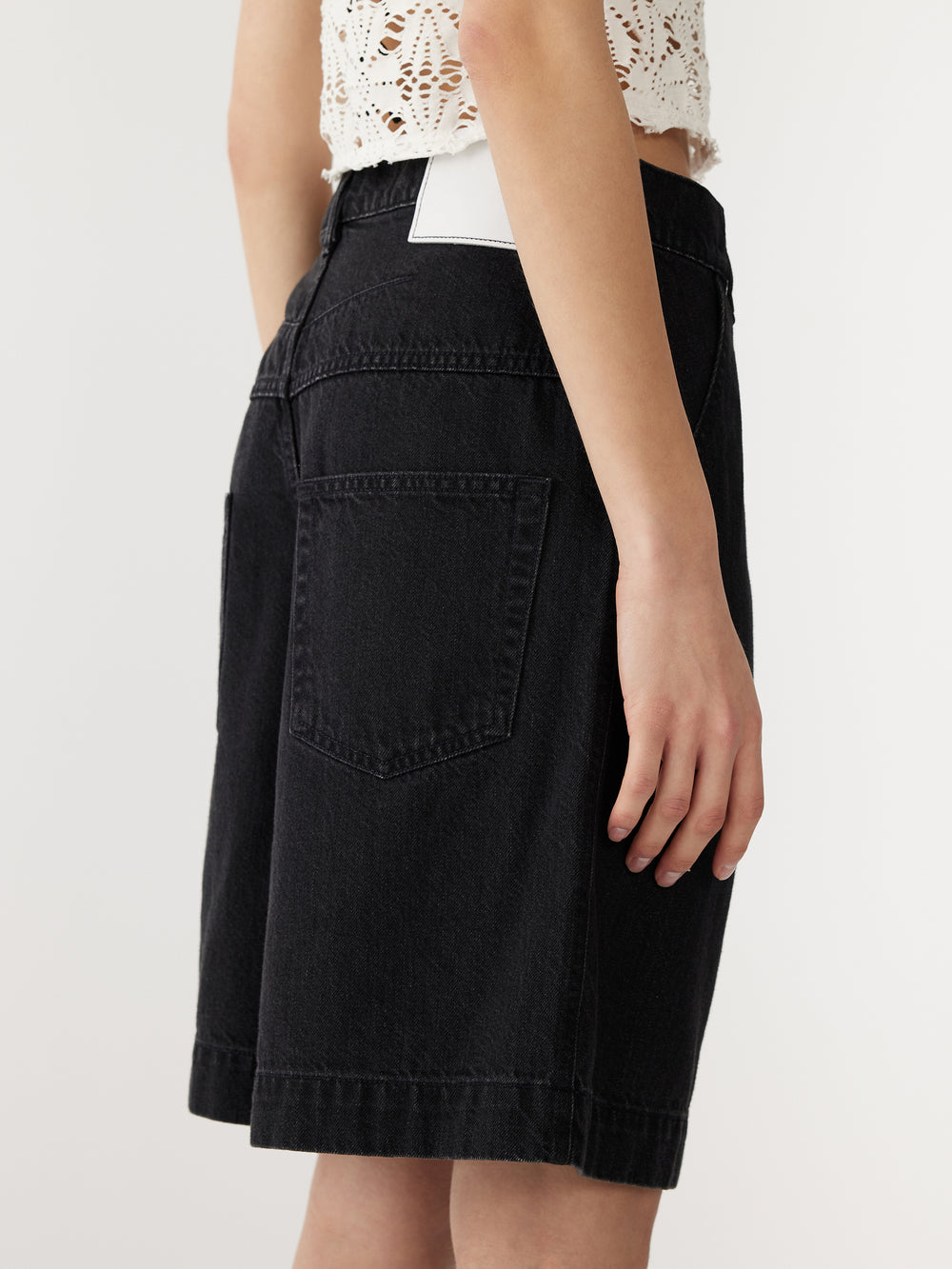 Denim Bermuda Short Washed Black
