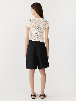 Denim Bermuda Short Washed Black