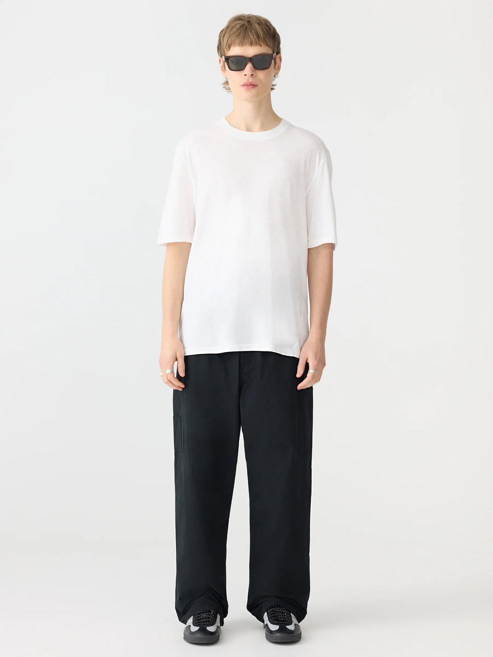 Crushed Cotton Utility Pant Black