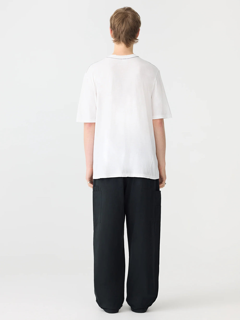 Crushed Cotton Utility Pant Black