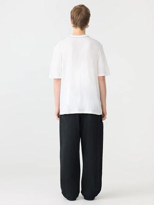 Crushed Cotton Utility Pant Black