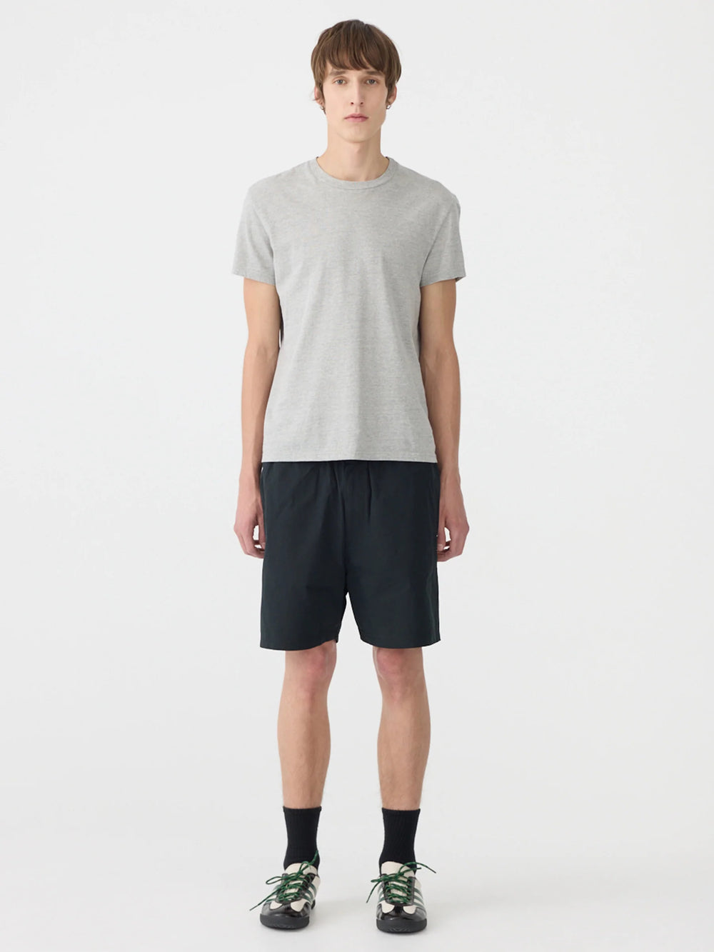 Crushed Cotton Pull On Shorts Black