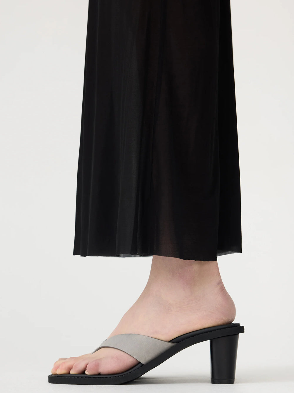 Black Sheer Panelled Skirt