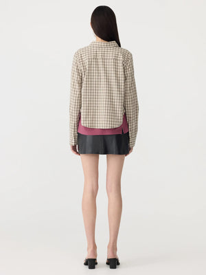 Cotton Check Western Shirt Taupe / Natural Check