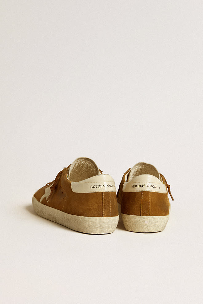 Super Star Suede Upper and Toe w/ Leather Tongue and Patent Cream Star