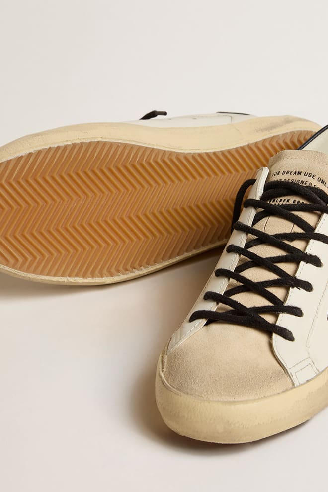 Man Super Star Leather w/ Suede Toe and Canvas Khaki Star