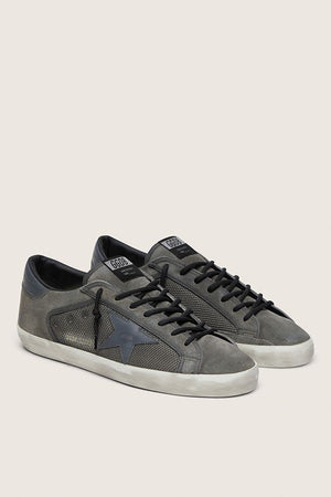 Men's Super Star Dark Grey Mesh and Suede Upper w/ Leather Star