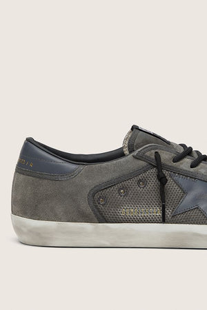 Men's Super Star Dark Grey Mesh and Suede Upper w/ Leather Star
