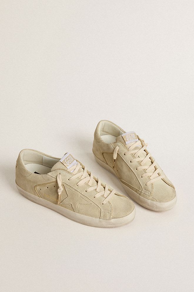 Woman Super Star Suede w/ Glitter Piping Eggnog