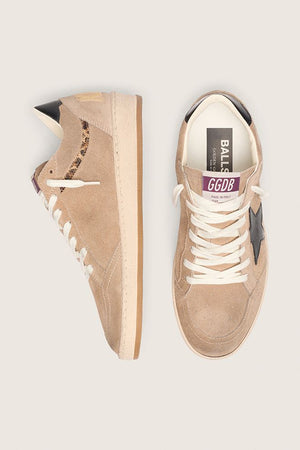 Women’s Ballstar Warm Beige Suede Upper and Black Leather Star