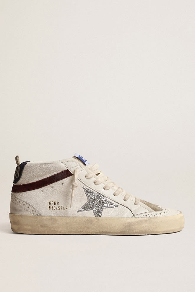 Mid Star w/ Glitter Star - White/ Silver/ Wine/ Medieval Blue