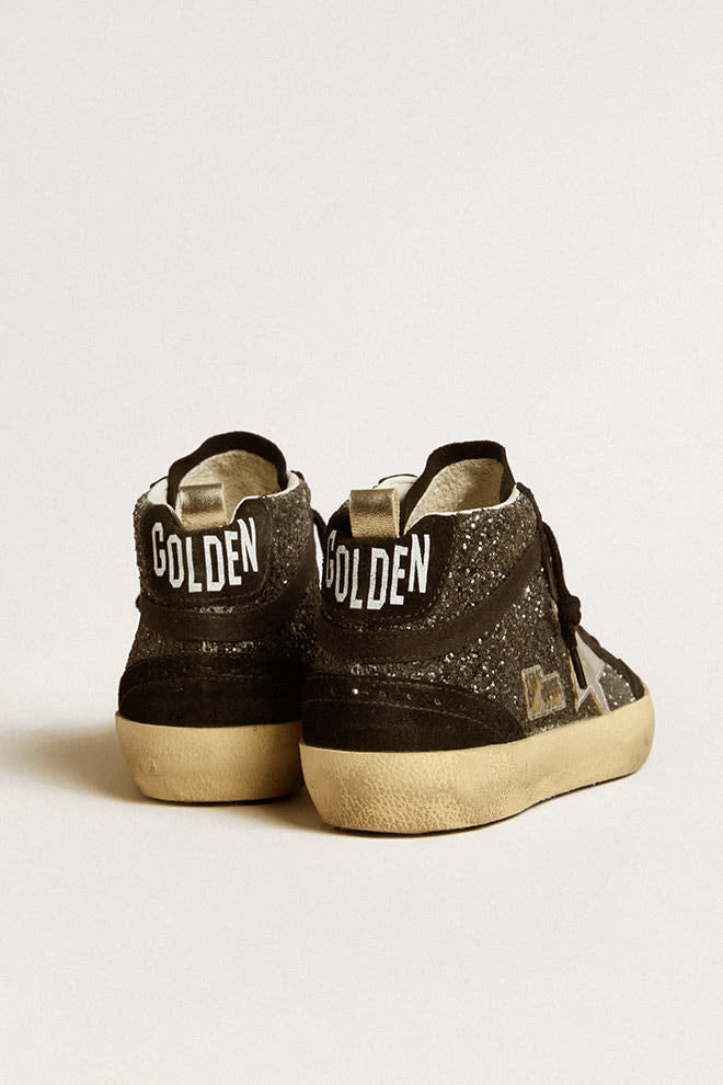 Woman Mid Star Glitter Upper Suede Toe w/ Silver Star