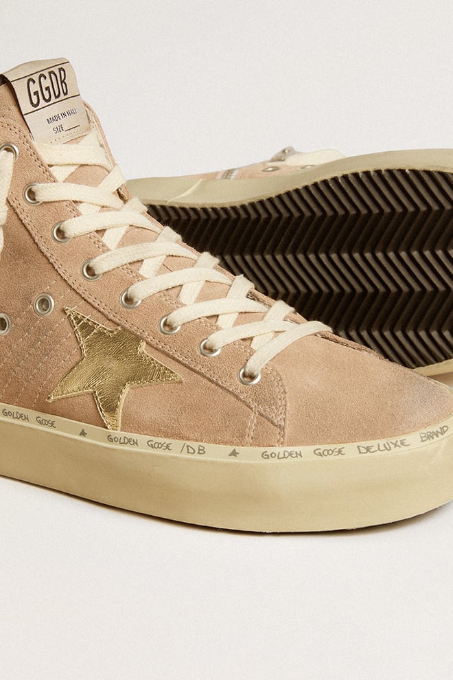Hi Francy Suede Upper Laminated Gold Star