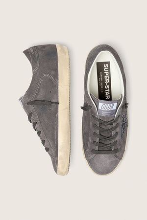 Women's Super Star Suede Upper and Heel Glitter Star Grey / Anthracite