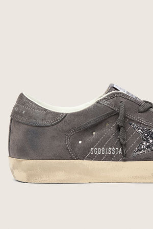 Women's Super Star Suede Upper and Heel Glitter Star Grey / Anthracite