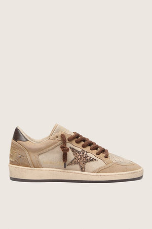 Women's Ballstar Suede Upper and Spur Glitter Star Beige / Brown