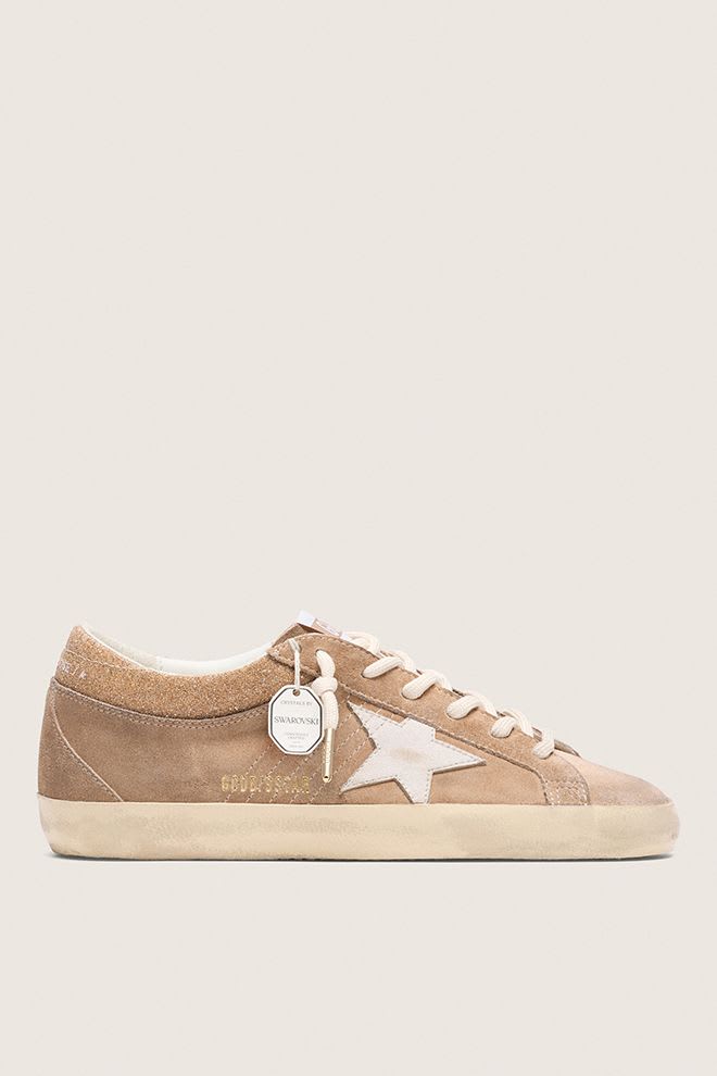 Women's Super Star Suede w/ Swarovski Crystal Collar and White Leather Star