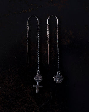 Ashanti Earrings Silver Pendants