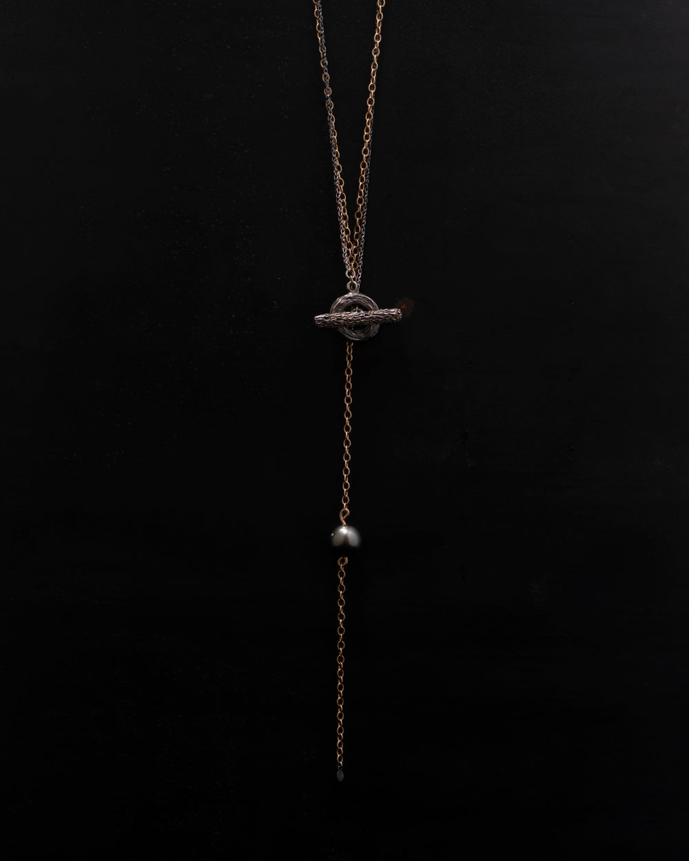 Dark Necklace Bronze w/ Tahitian Pearl