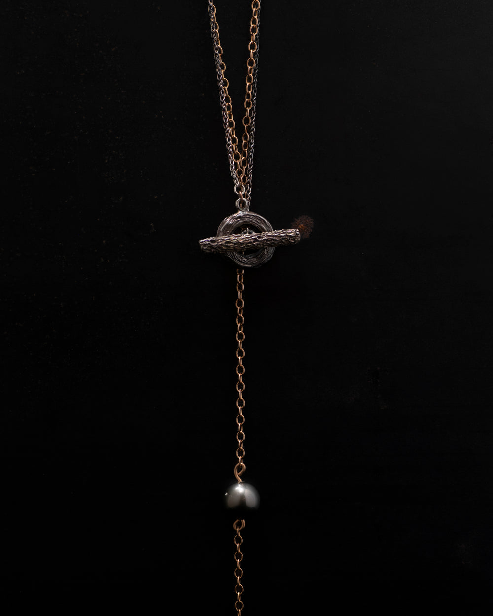 Dark Necklace Bronze w/ Tahitian Pearl