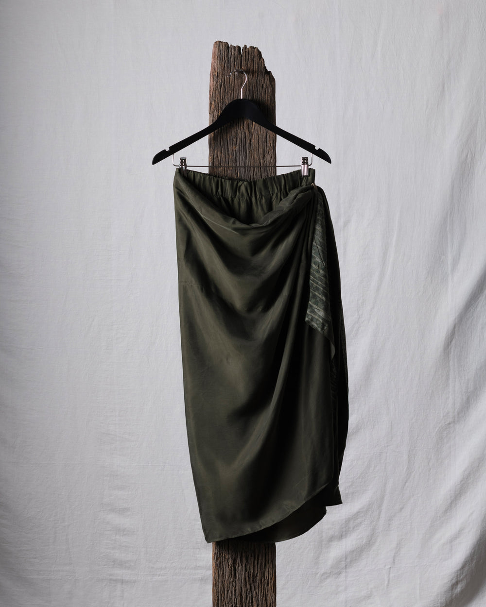 Sand Washed Asymmetric Skirt