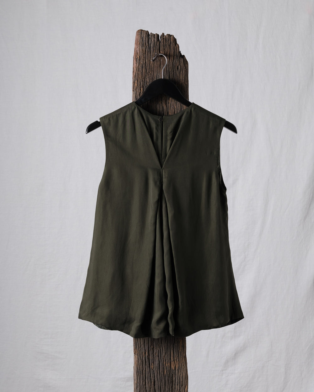 Sand Washed Gathered Sleeveless Top