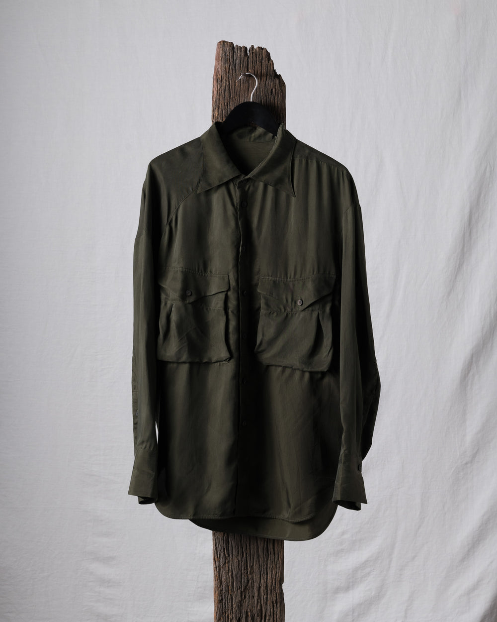 Sand Washed Large Pocket Shirt