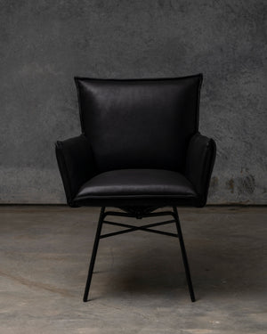 Sanne Swivel Chair Old Glory Frame - Luxor Black