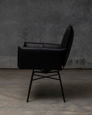Sanne Swivel Chair Old Glory Frame - Luxor Black