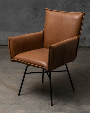 Sanne Swivel Chair Old Glory Frame - Luxor Fango Light