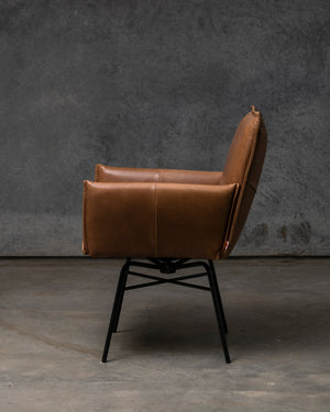 Sanne Swivel Chair Old Glory Frame - Luxor Fango Light