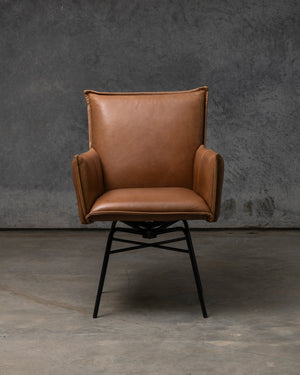 Sanne Swivel Chair Old Glory Frame - Luxor Fango Light