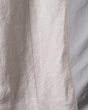 Thin Stripe Linen Silk Twill Drawstring Trousers
