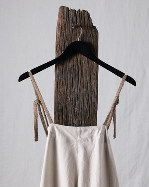 Thin Stripe Linen Silk Twill Loose Dress