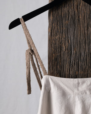 Thin Stripe Linen Silk Twill Loose Dress