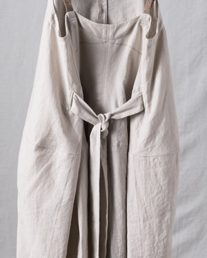 Thin Stripe Linen Silk Twill Loose Dress