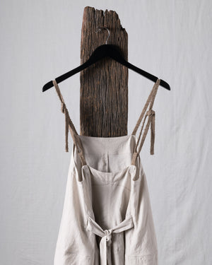 Thin Stripe Linen Silk Twill Loose Dress