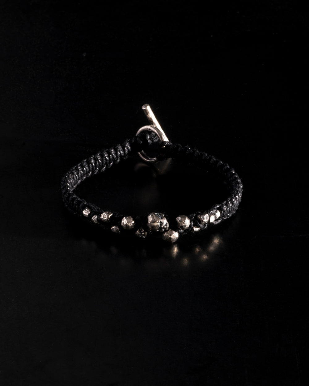 Skull & Beads Macrame Bracelet