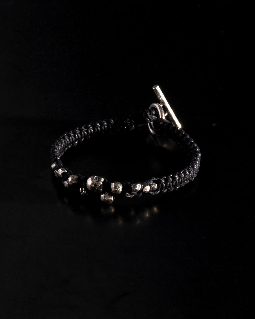 Skull & Beads Macrame Bracelet