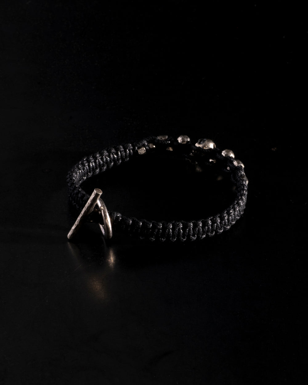 Skull & Beads Macrame Bracelet