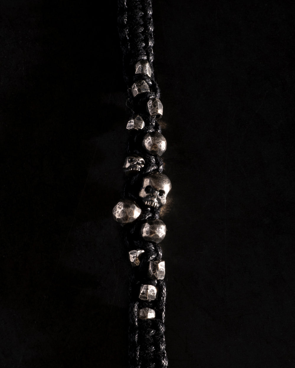 Skull & Beads Macrame Bracelet
