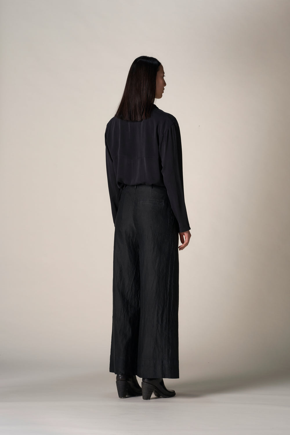 Full Tailored Pant Linen / Cotton Black