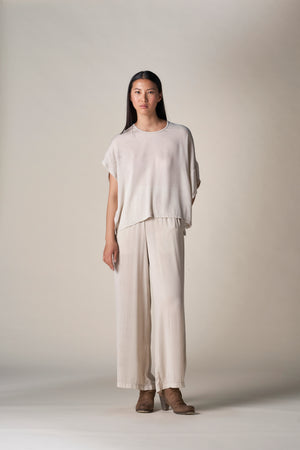 Silk High Waist Pant Sand