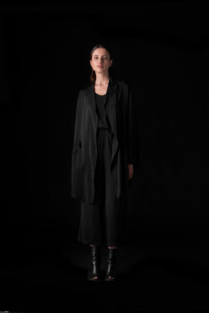 Silk Shirt Jacket Black